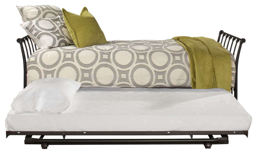 Hillsdale Midland Metal Backless Twin Daybed With Roll Out Trundle