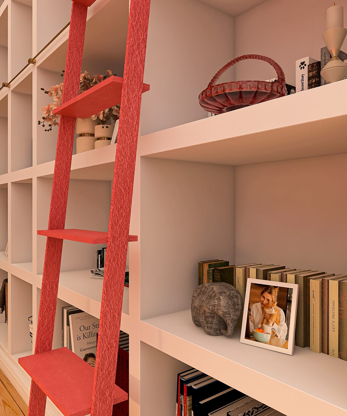 Хозяйка с котом на фотографии