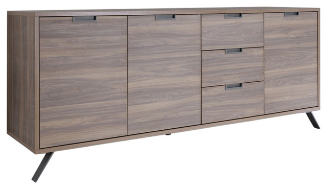Parma Dark Walnut 3-Door Sideboard