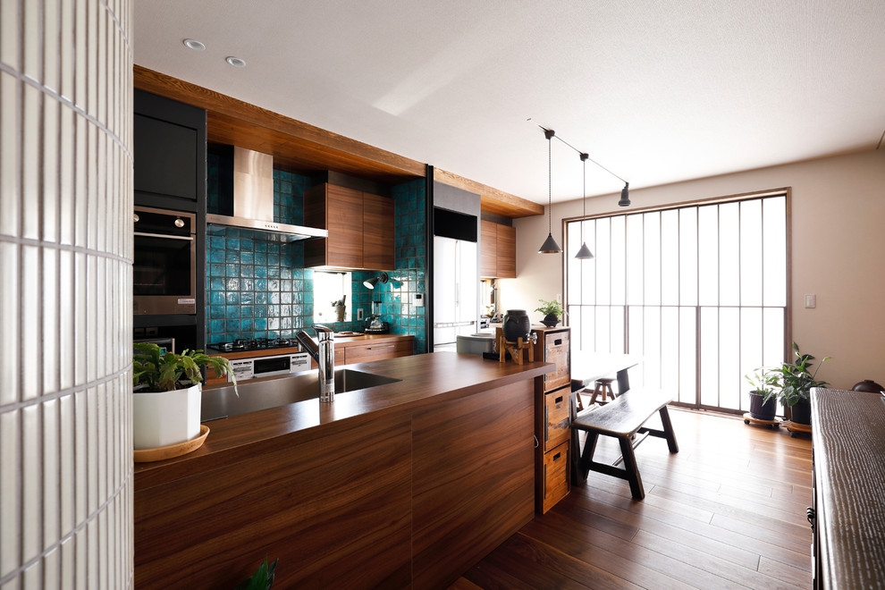 This is an example of an asian kitchen.