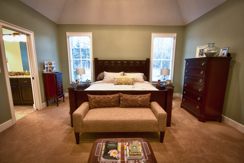 Design ideas for a country master bedroom in Louisville.