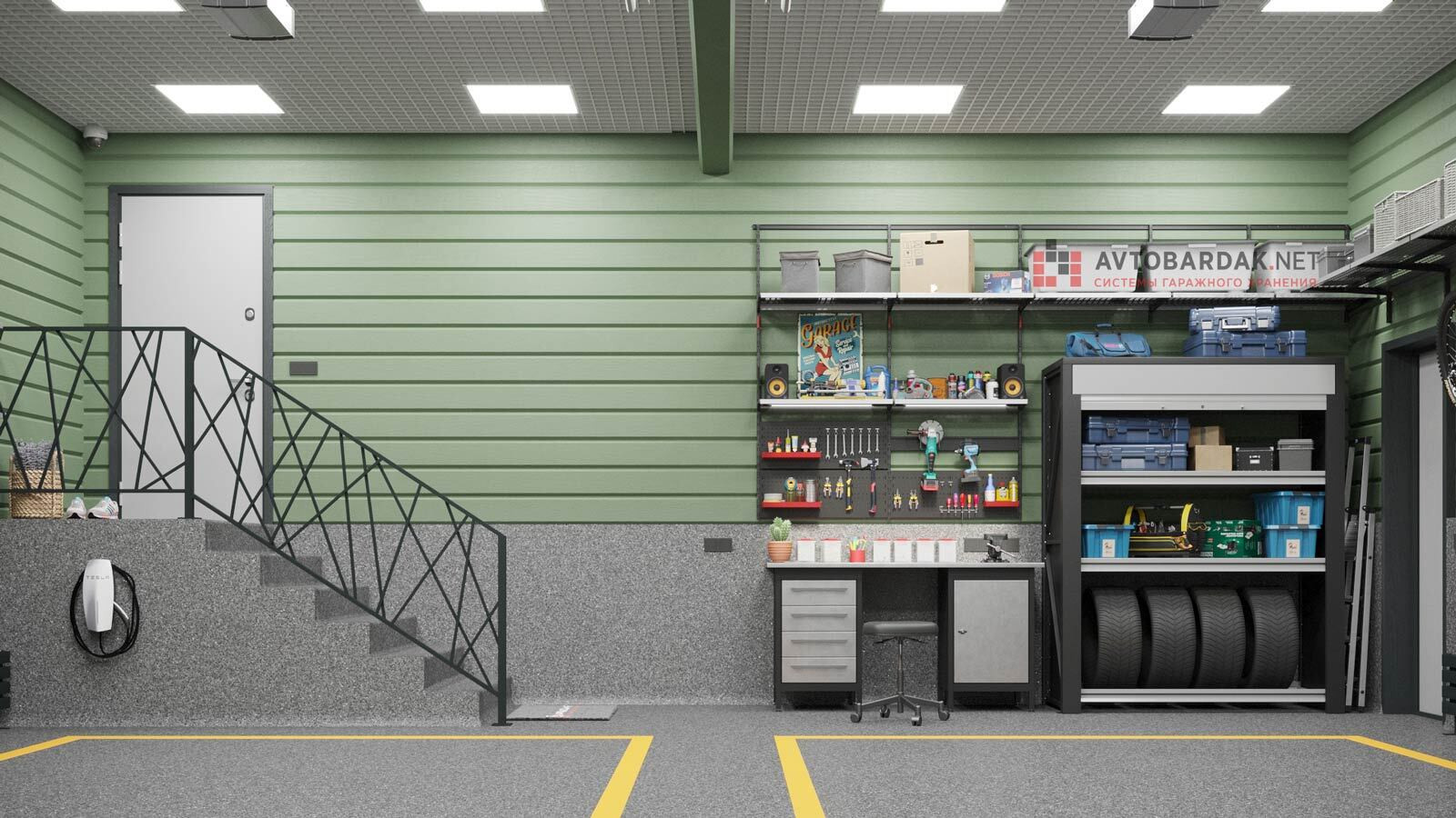 Проект №59: гараж 55 кв м (7,1х7,6м)