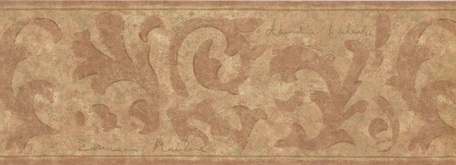 Wallpaper Borders Brown Beige Swirls Wallpaper Border ...