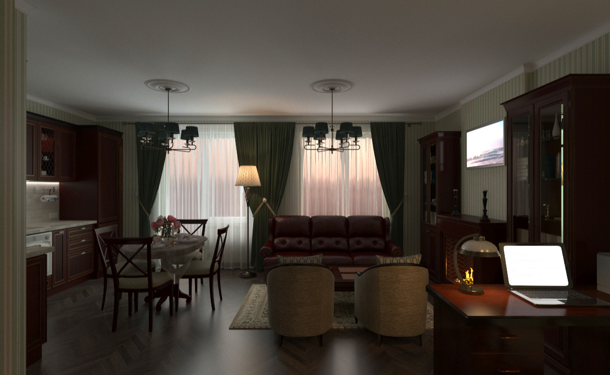 Английский стиль в современной квартире