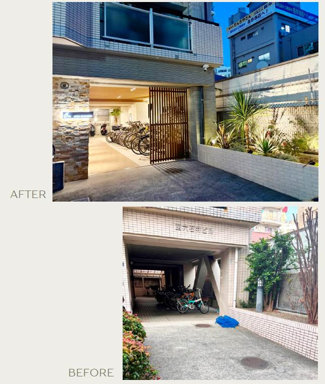 マンションビル　エントランス改修デザイン