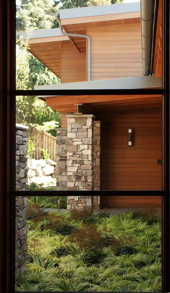 Lake House One - Exterior - Contemporary - Entry - Seattle - by McClellan Architects