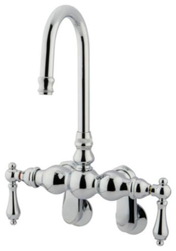 Kingston Brass CC82T Vintage Wall Mounted Clawfoot Tub Filler - Polished Chrome