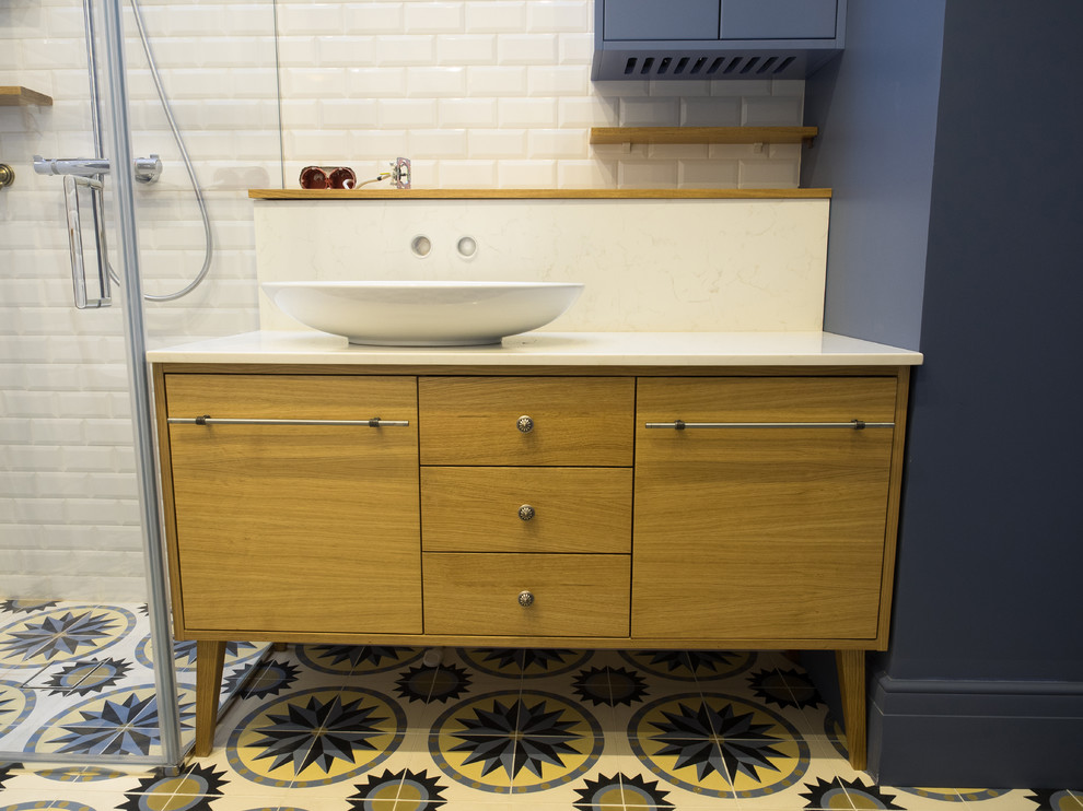 Ванная комната в морских красках в квартиру на Долгоруковской ул.