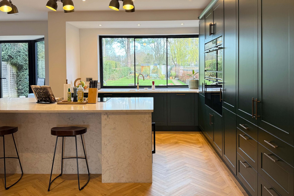 Green Shaker Kitchen in St Albans - Traditional - Kitchen ...