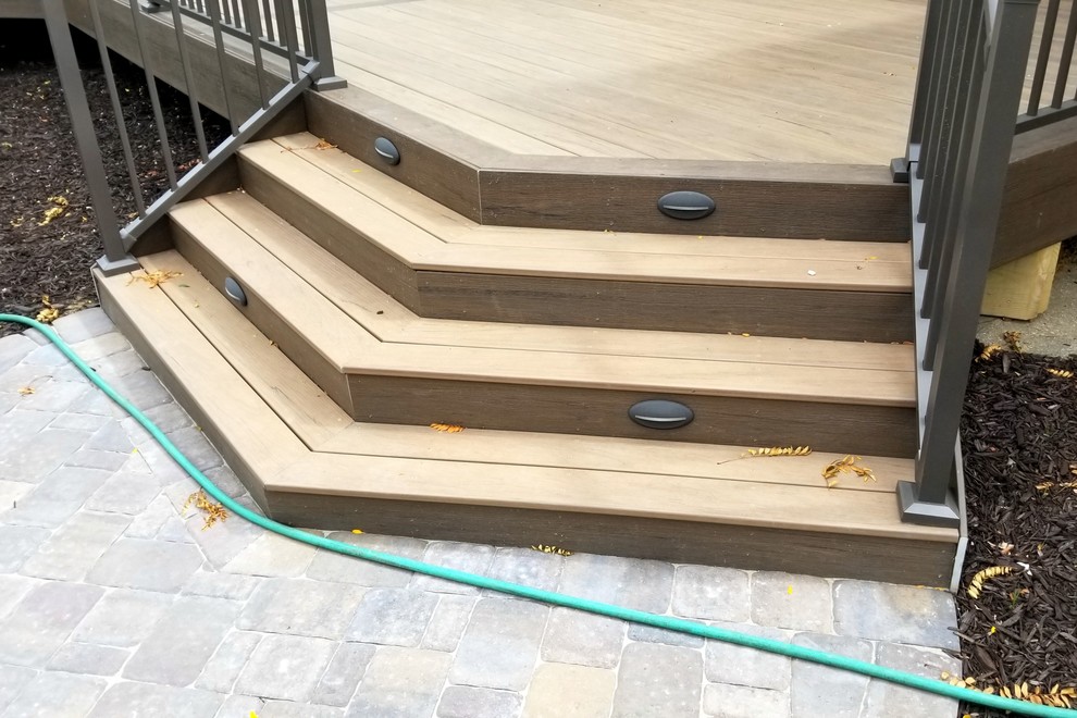 Example of a large backyard deck design with no cover