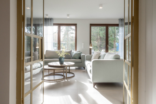Eingang zum Wohnzimmer contemporain-salon