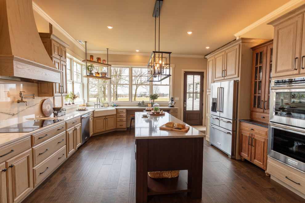 Inspiration for a large kitchen remodel with an island