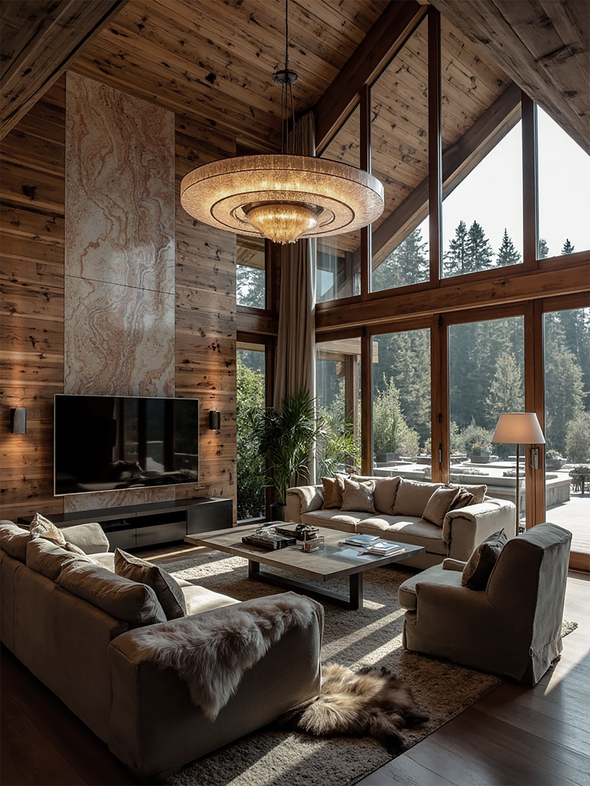 Интерьеры в деревянном доме