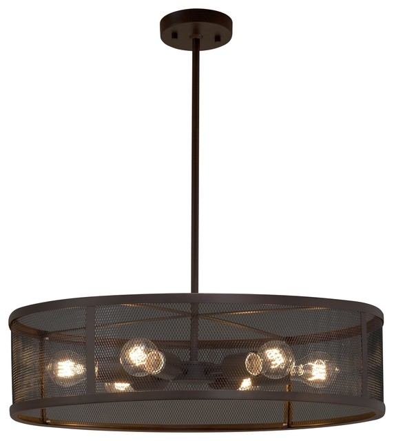 Wire Mesh 24 Drum Pendant Bronze