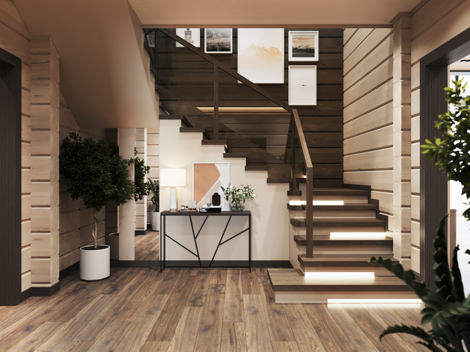 Проект интерьера деревянного дома в п.Завидово