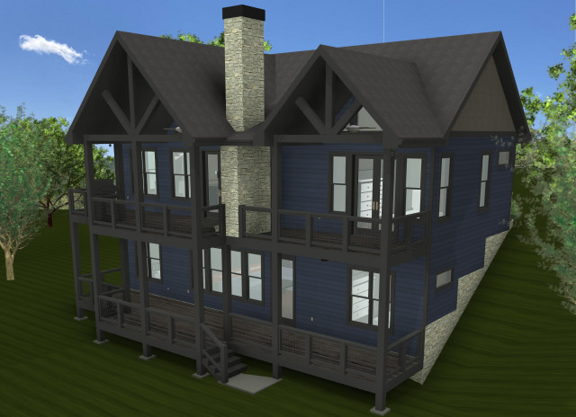 Confluence Cabin rustic-rendering