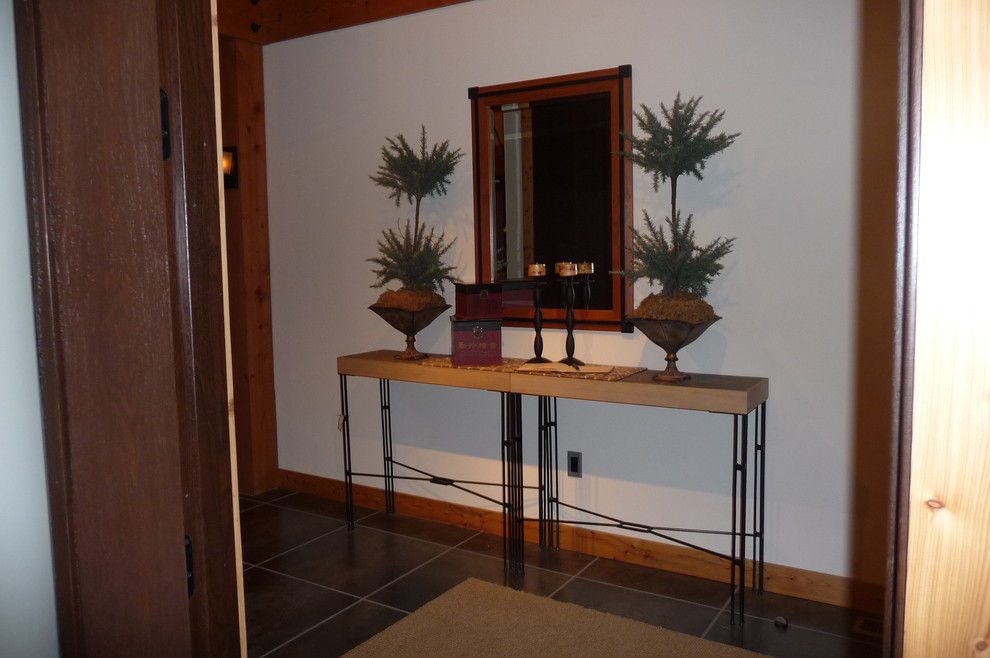 Example of an eclectic entryway design in Seattle