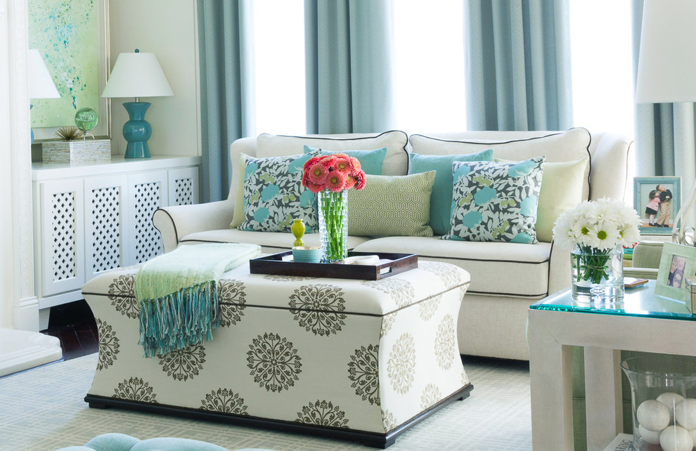 The Davis Home - Family Room - Design for family crypton upholster fabric and indoor/outdoor fabrics used..  Family Room made for Family