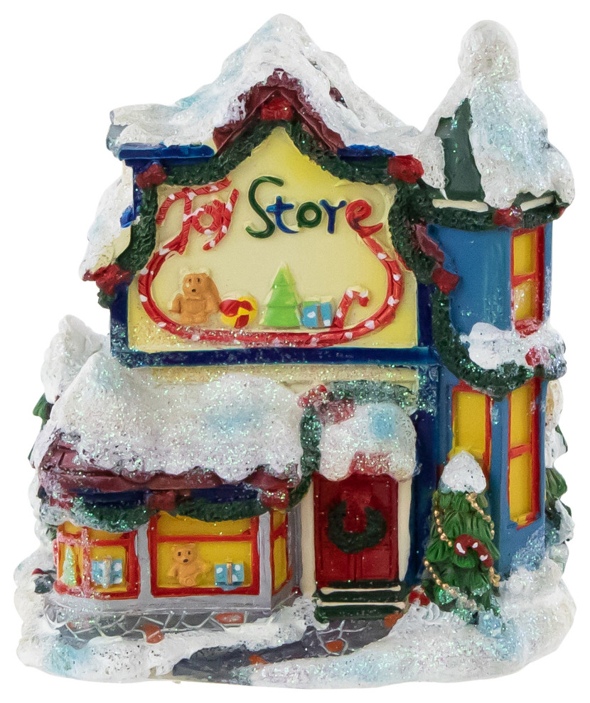 4" Christmas Toy Store Village Building Modern Holiday Accents And