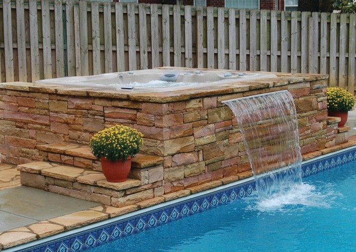 Hot tub - transitional hot tub idea
