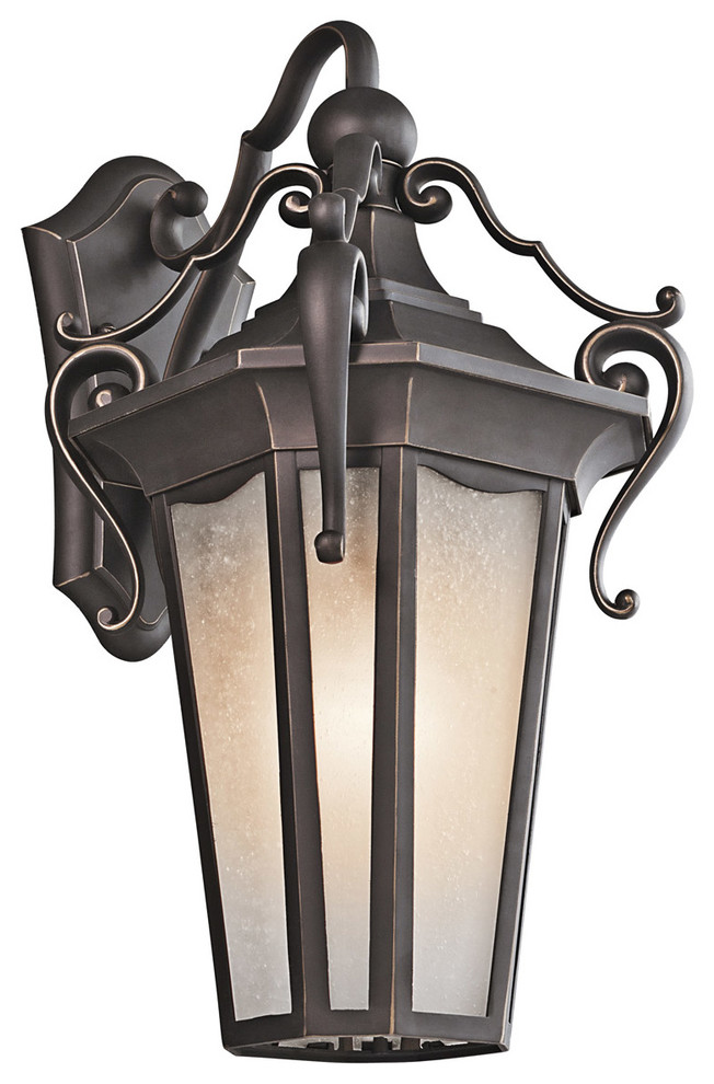 Kichler Lighting 49417RZ Nob Hill Rubbed Bronze Outdoor Wall Sconce