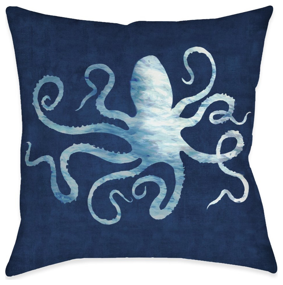 The Abyss Octopus Indoor Pillow, 18"x18"