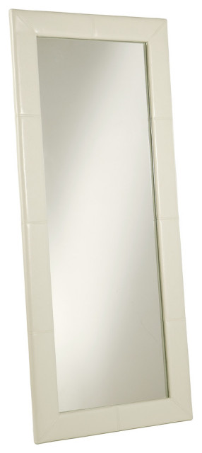 Delano Leather Floor Mirror Transitional Mirrors By Abbyson Living Houzz Delano Leather Floor Mirror, Leather Floor Mirror Ivory