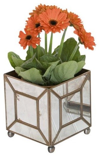 Worlds Away Antique Mirror Classic Planter