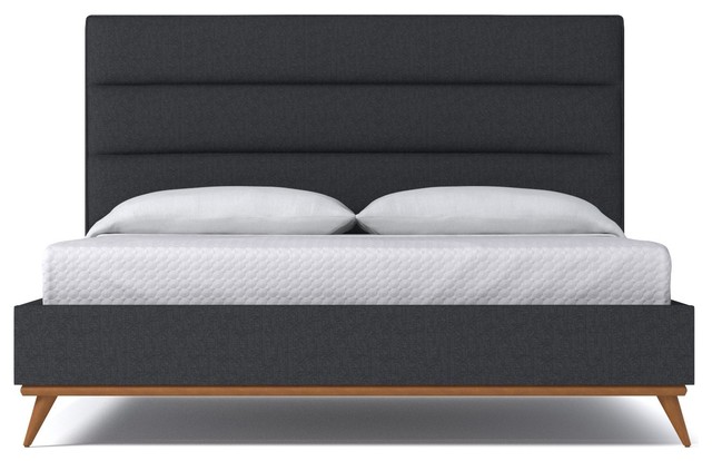 Cooper Upholstered Bed, Charcoal, Eastern King