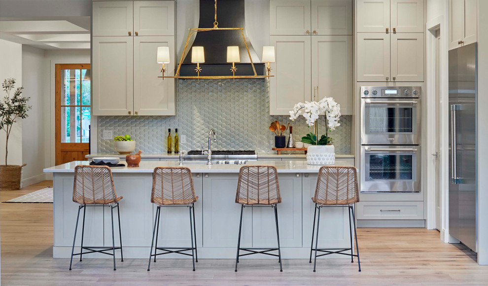 Transitional kitchen photo in Denver