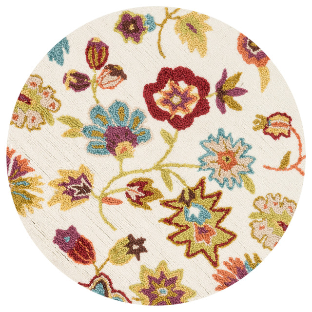 Round Fl Rugs House Decor Ideas Loloi Juliana Collection Rug Ivory And Fl Farmhouse Area Round Uk