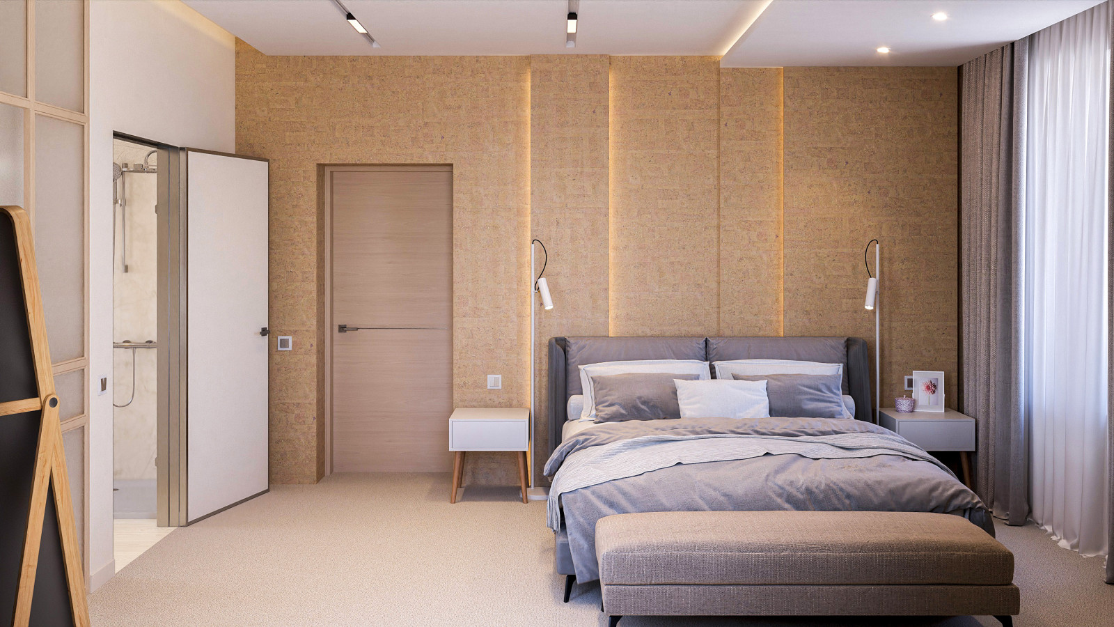 Современный дом для семьи в светлых тонах.