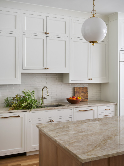 White Kitchen Cabinets with Brass Hardware Add Sparkle with Brass Accents - Backsplash.com | Kitchen Backsplash Products & Ideas