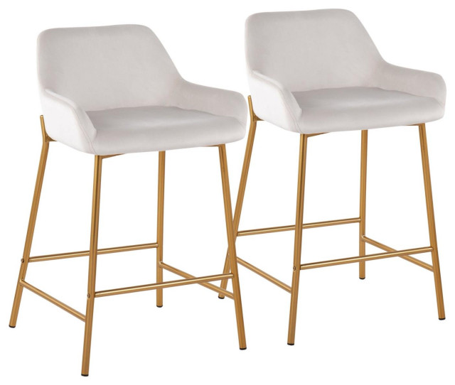 Lumisource Daniella FixedHeight Set Of 2 Counter Stool B24DNLA2 AUVW2
