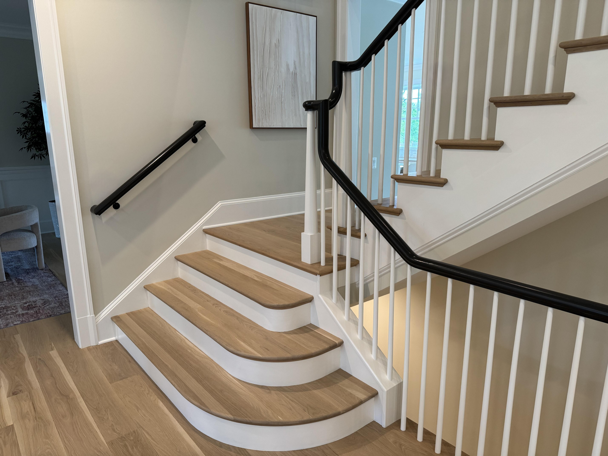 138_Elegant Double Bullnose Entry Stair, Bethesda, MD 20814