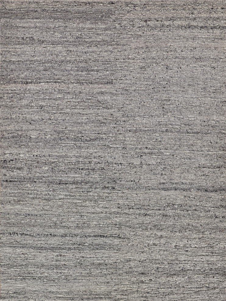 Borelli Handmade Hand Loomed Wool Light Gray Area Rug, 12'x15