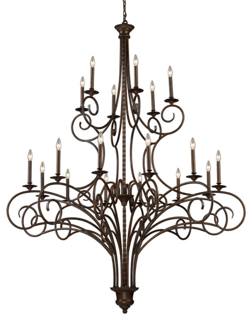 8een Light Chandelier in Traditional Style - 77 Inches tall and 60 inches wide