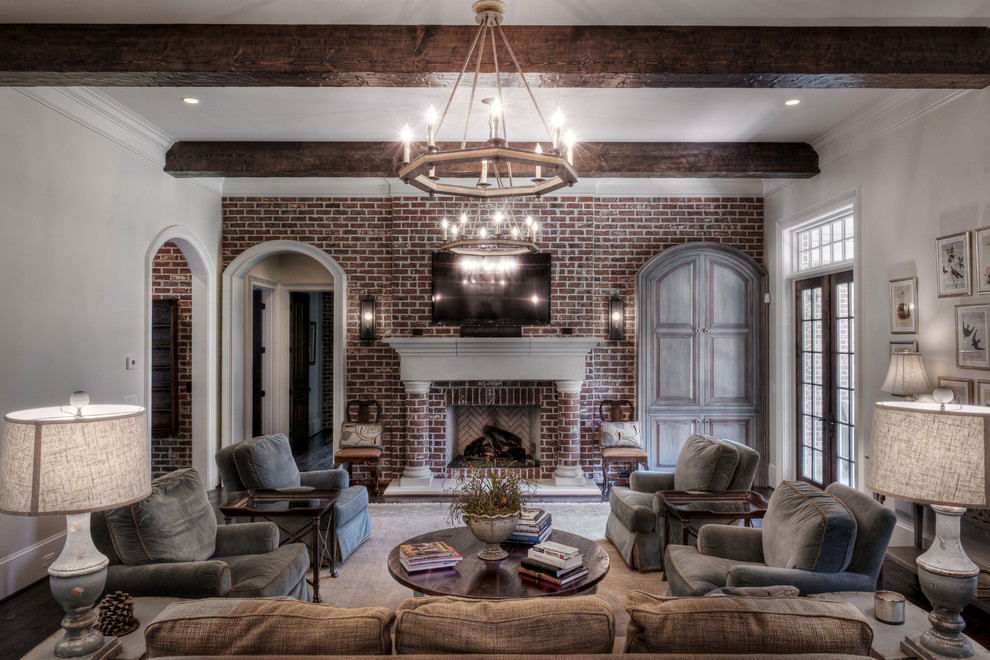 Design ideas for a traditional family room in Other.