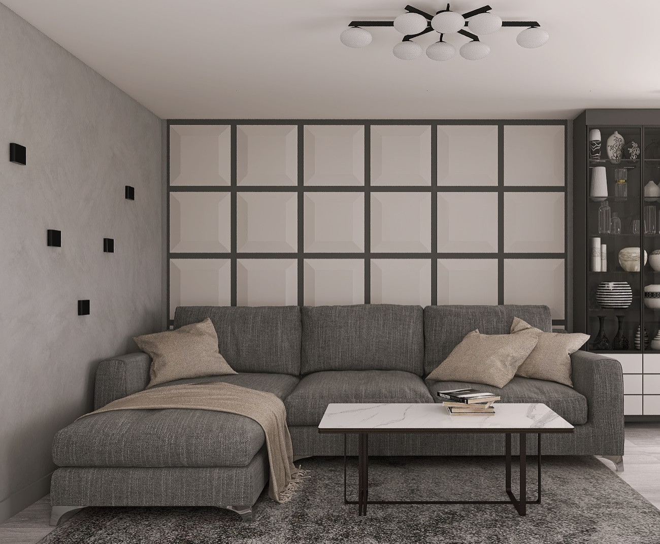 Дизайн кухни-гостиной с балконами