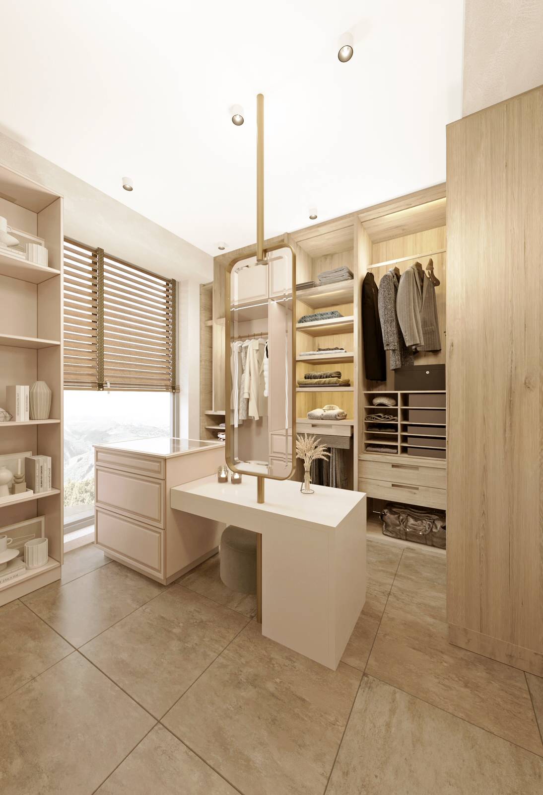 Двухэтажный жилой дом с видом на горы.