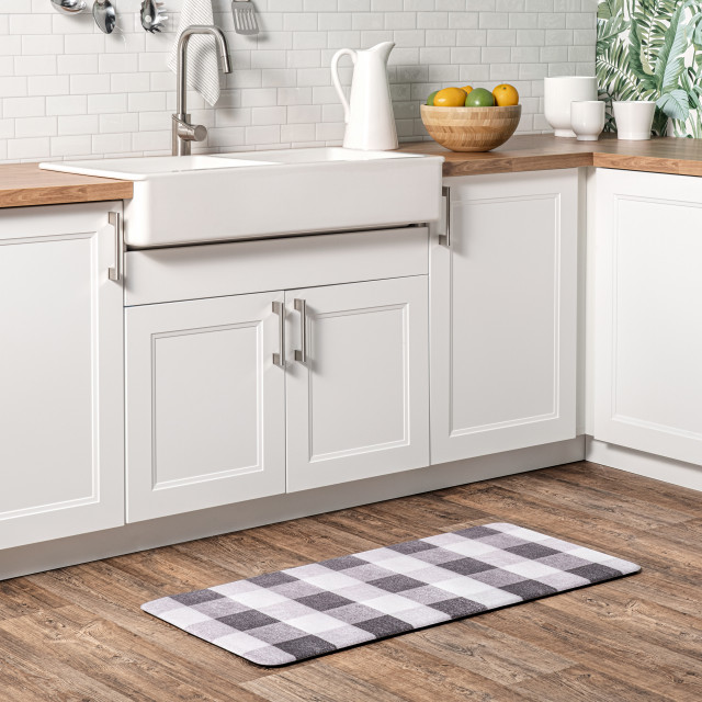 nuLOOM Aisha Buffalo Plaid Anti Fatigue Kitchen or Laundry Room Comfort