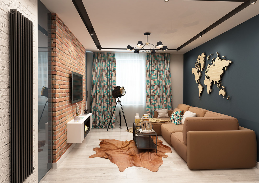 Дизайн в мкр. Хороший, Калуга (двушка, гостиная и кухня)