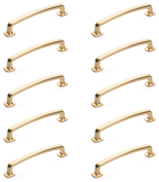 [10PACK] Diversa Brushed Gold Trinity 5" (128mm) Drawer Pull