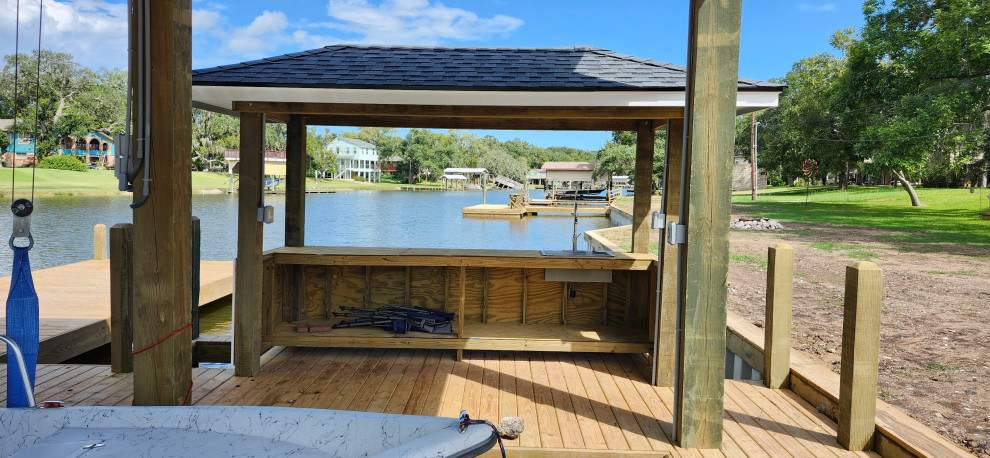 Custom New Home with Boat House