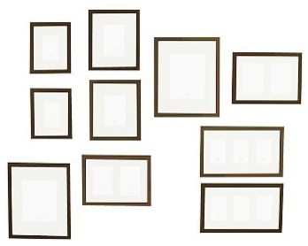 Gallery in a Box, Esprsso stain Frames, Set of 10