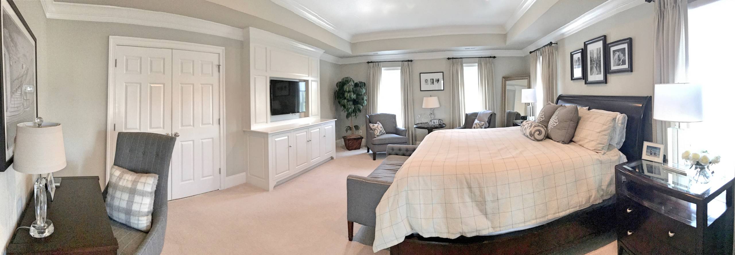 Media Traditional Master Bedroom