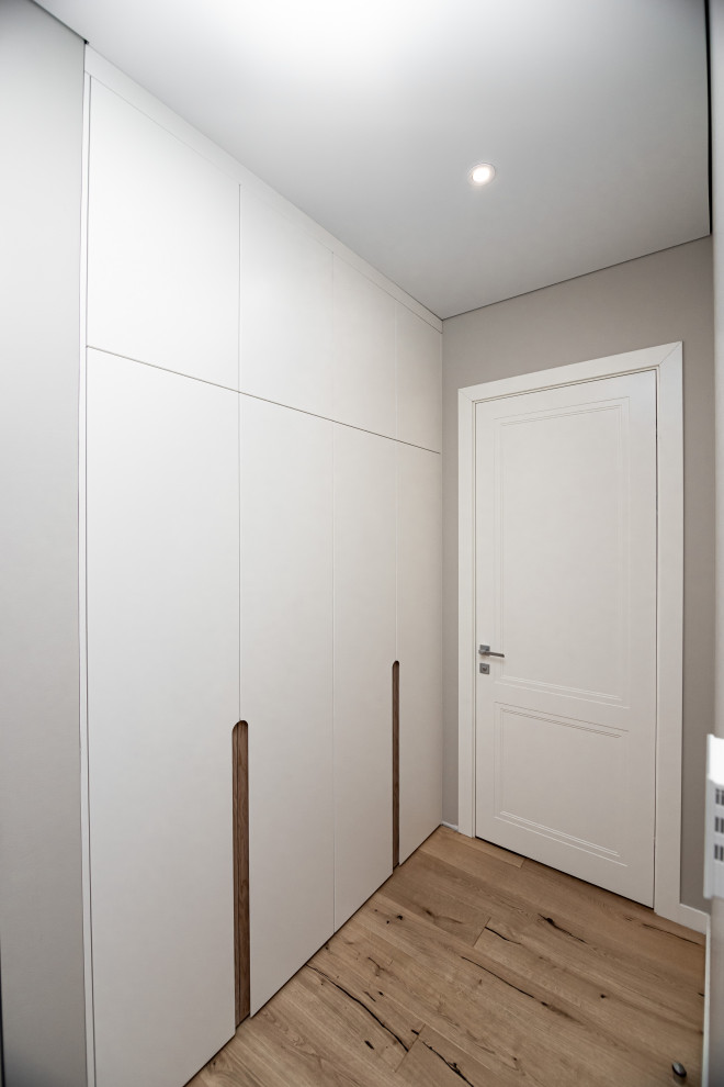 Гардероб и шкаф в прихожую в минималистичном стиле