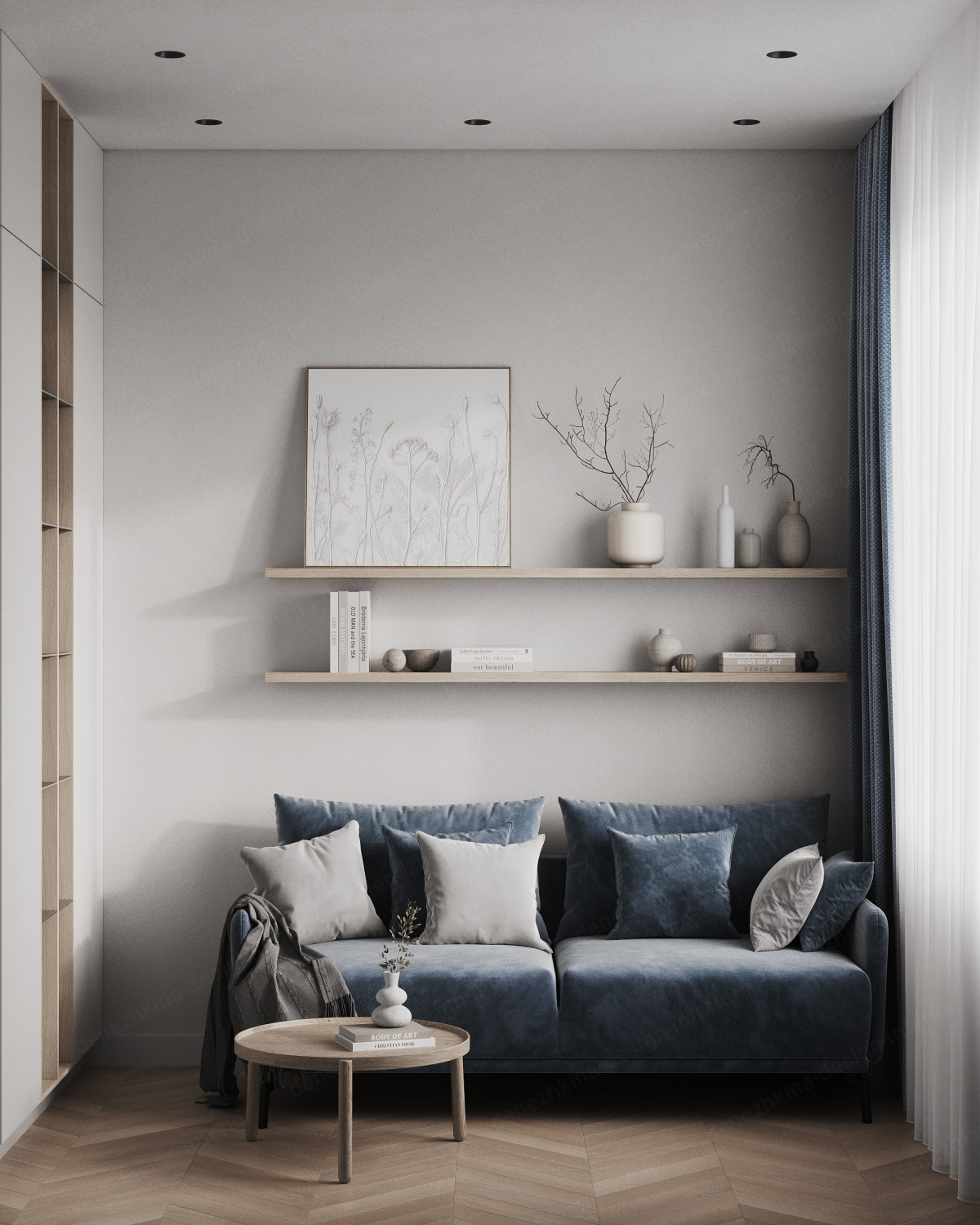 Дизайн проект 3 комнатной квартиры — ЖК Скандинавия