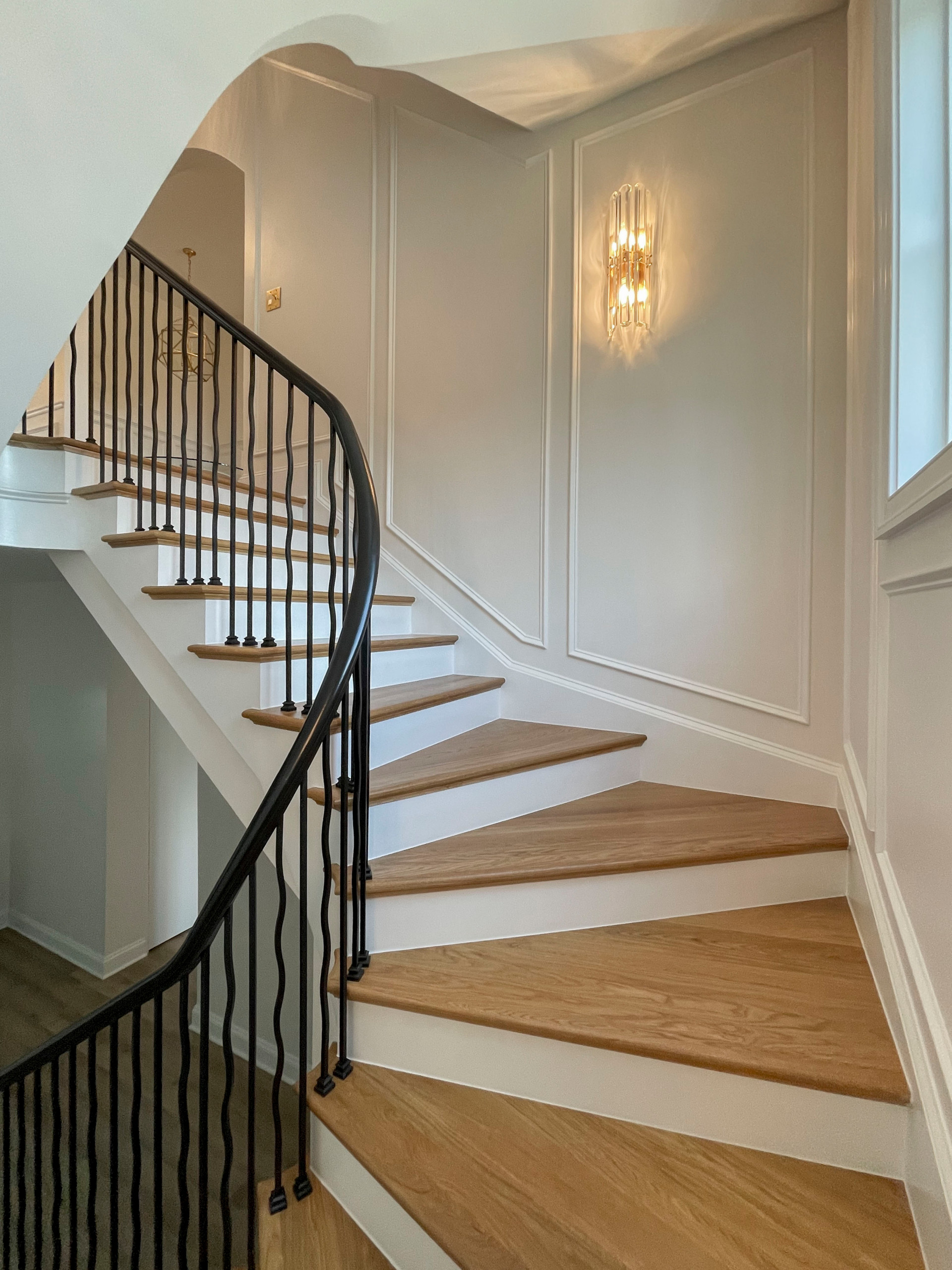 106_Modern Balustrade System Meets Traditional Winding Stairs, Aldie VA  20105