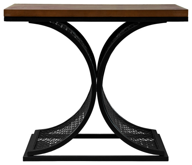 Hana TwoTone Accent Table Industrial Side Tables And End Tables